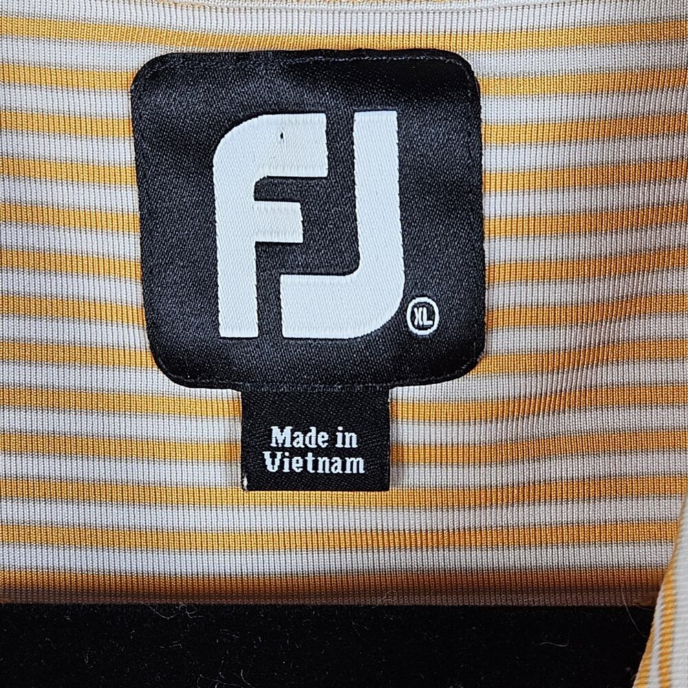 FootJoy FJ Golf Polo Shirt XL Orange Jersey Performance Short Sleeve Golfing - Picture 3 of 6